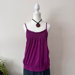 Vintage y2k old navy embroidered tank sz m womens preppy coquette